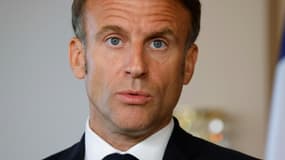 Le président Emmanuel Macron à Hambourg le 10 octobre 2023