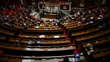 L'hémicyle de l'Assemblée nationale à Paris, le 6 octobre 2020