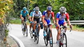 Thibaut Pinot et David Gaudu en octobre 2018
