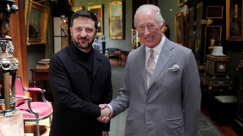 Volodomyr Zelensky et le roi Charles III au château de Windsor, le 23 juin 2025