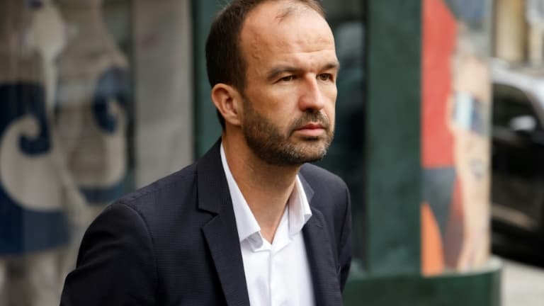 Le coordinateur de La France insoumise Manuel Bompard, le 12 octobre 2023 à Paris
