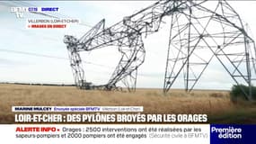 Orages: des pylônes complètement broyés dans le Loir-et-Cher