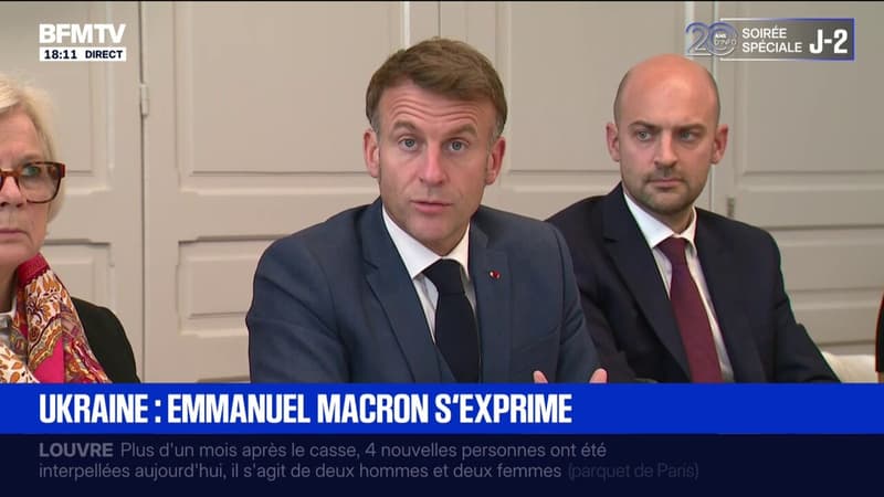 Guerre en Ukraine: "Il faut continuer les discussions de paix", affirme Emmanuel Macron