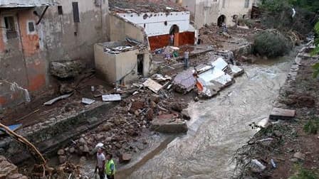 Aux Arcs sur Argens. La préfecture du Var a annoncé la fin des opérations de secours dans le département, où au moins vingt personnes ont perdu la vie dans des pluies torrentielles qui ont provoqué de très importants dégâts. /Photo prise le 16 juin 2010/R