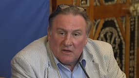 Gérard Depardieu à Nice, le 6 juin 2013, pour évoquer son nouveau festival de films et parler cinéma.