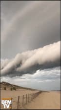 Ciel chargé et gros nuages au-dessus de Lège-Cap-Ferret