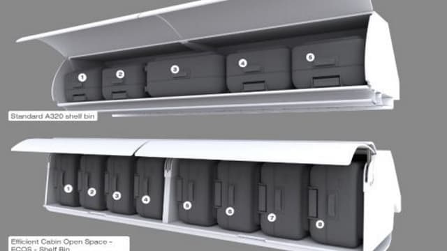 Les nouveaux coffres à bagages d'Air France