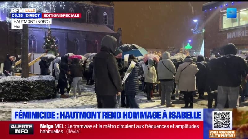 Féminicide à Hautmont: 300 personnes rassemblées pour rendre hommage à Isabelle Mortaigne