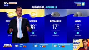 Météo: un ciel relativement couvert et de possibles précipitations, 17°C à Marseille et 18°C à Aubagne