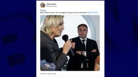 Marine Le Pen et Axel Loustau (capture du compte Twitter d'Axel Loustau)