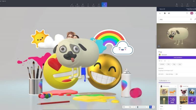 Microsoft va remplacer Paint par Paint3D, un logiciel graphique offrant de nombreuses fonctionnalités autour de la 3D.