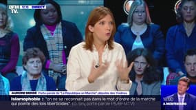 "J'ai du mal à comprendre que des élus prétendument Républicains puissent accepter de s'associer à un appel qui est signé et initié par ce type de personne", Aurore Bergé - 10/11