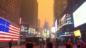 Pollution à New York: Times Square plongé dans le brouillard à cause de la fumée des incendies au Canada