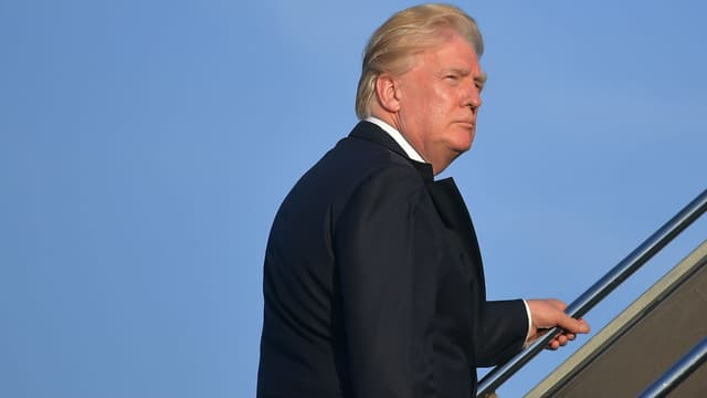 Donald Trump de retour à la Maison Blanche après un week-end dans son club de golf de Bedminster, dans le New Jersey, le 11 juin 2017