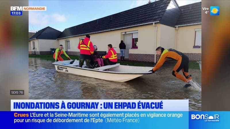 Gournay-en-Bray: un Ehpad évacué en raison des inondations