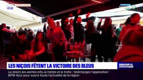 France-Pologne: la joie des supporters niçois après la victoire des Bleus