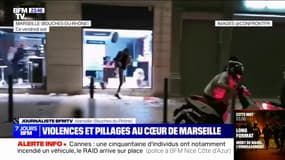 Émeutes à Marseille: des pilages orchestrés par des individus armés de barres de fer et de battes de baseball