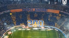 Le tifo des supporteurs des Tigres pour André-Pierre Gignac 