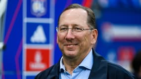 John Textor lors du match OL-Strasbourg (2-1, L1), le 19 mai 2024