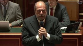 Le ministre de la Justice Éric Dupond-Moretti au Sénat, le 28 février 2024.