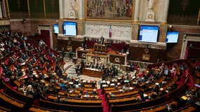 L'hémicycle de l'Assemblée nationale le 9 octobre 2024