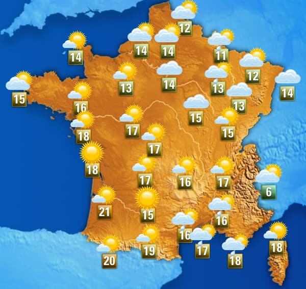 La météo de ce jeudi après-midi La météo de ce jeudi après-midi