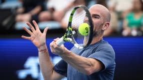Adrian Mannarino, lors de son match face à Lorenzo Sonego, le 3 janvier 2024