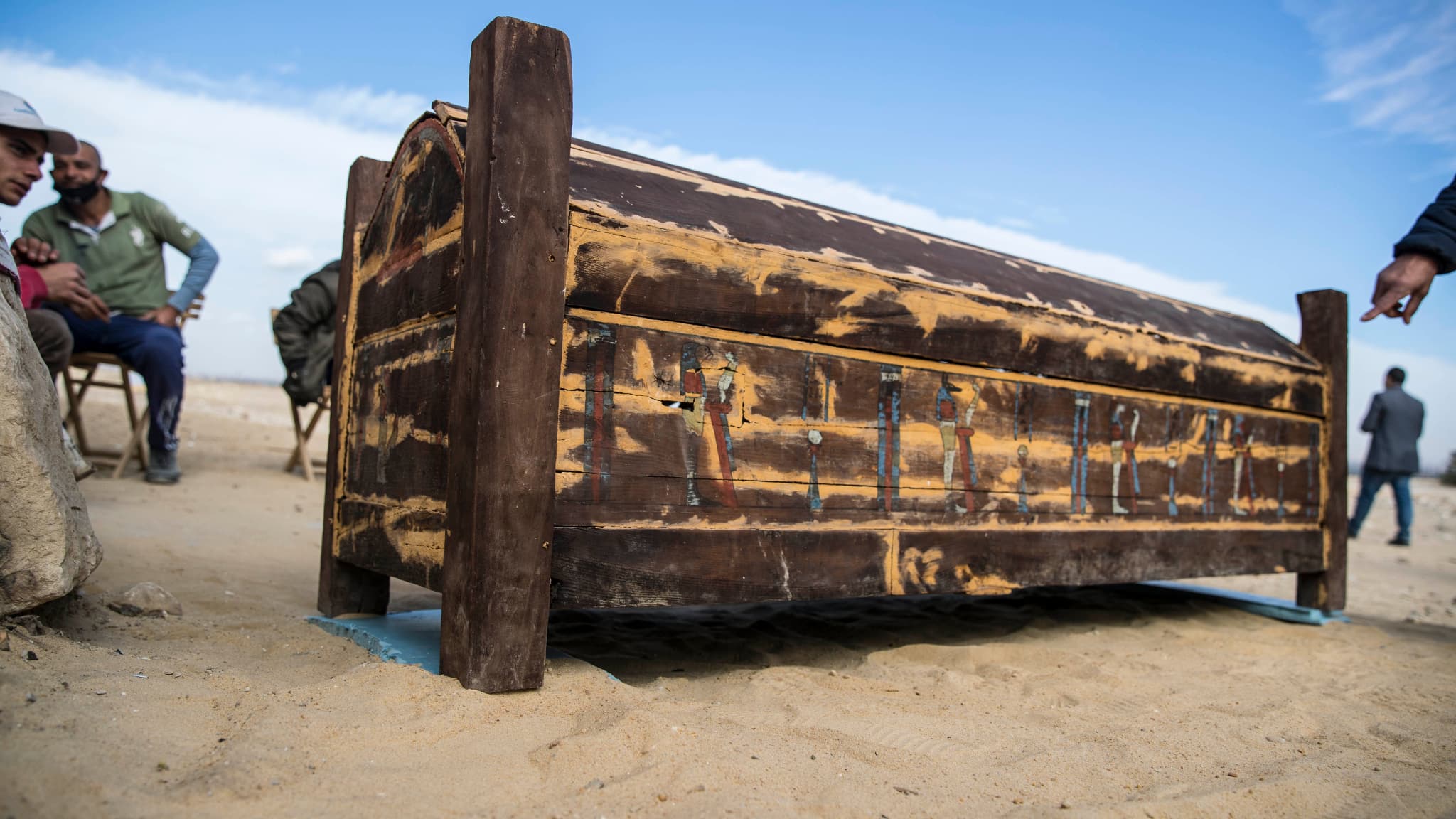 L'un des sarcophages découverts 