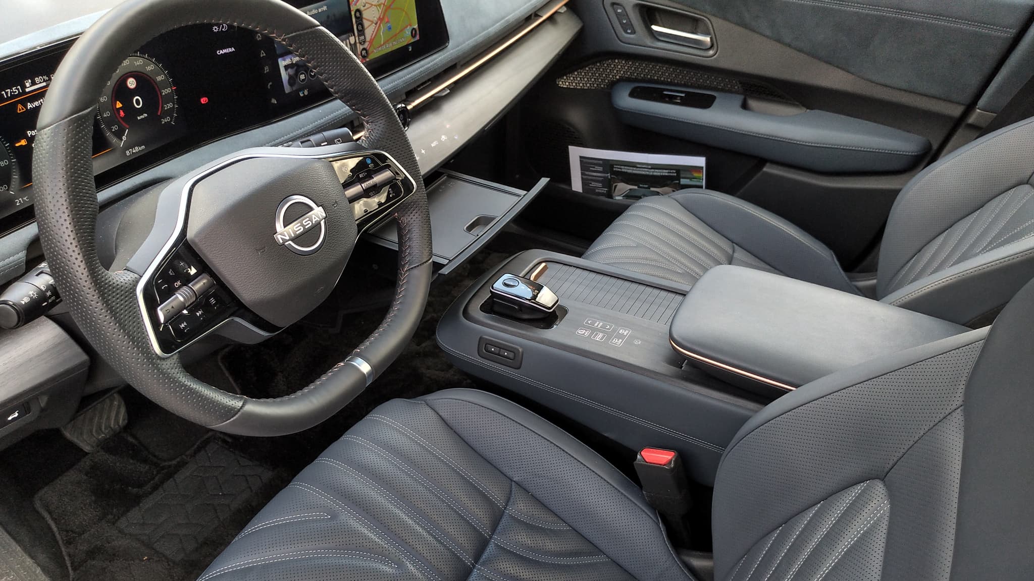 L'habitacle du Nissan Ariya, plutôt spacieux. L'habitacle du Nissan Ariya, plutôt spacieux.