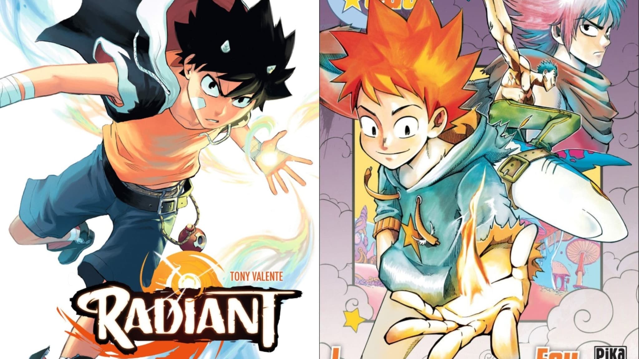 Couvertures des tomes 1 de "Radiant" et "Dreamland", les deux plus gros succès du manga français
