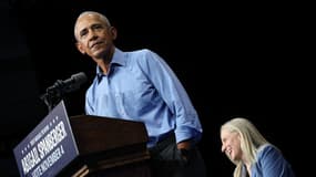 Barack Obama à Norfolk, en Virginie, le samedi 1er novembre 2025.