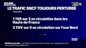 Réforme des retraites: le trafic SNCF toujours perturbé dans le Nord et le Pas-de-Calais