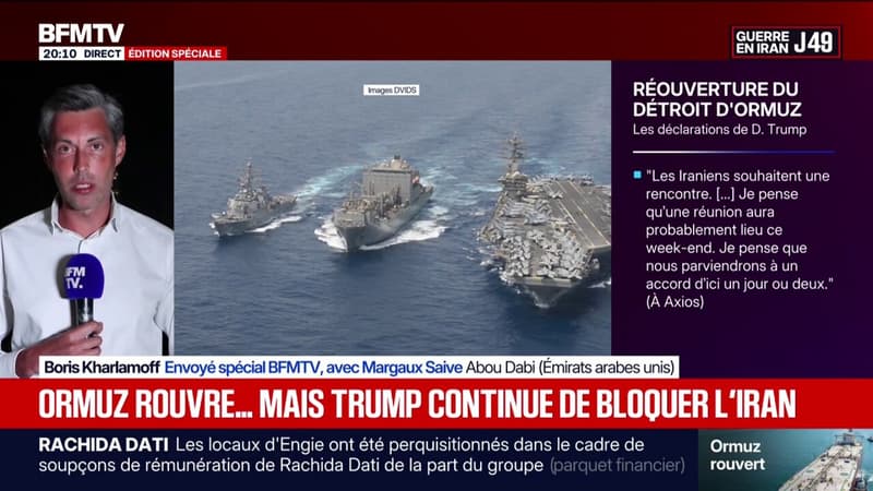 Réouverture du détroit d'Ormuz: Donald Trump affirme que le blocus sur les ports iraniens 