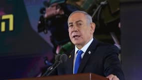 Le Premier ministre israélien Benjamin Netanyahu au cimetière militaire du Mont Herzl à Jérusalem, le 27 octobre 2024.