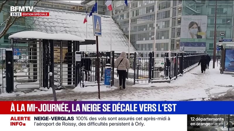 "Il faut en profiter avant que ça fonde": à la mi-journée, la neige se décale vers l'est de l'Hexagone