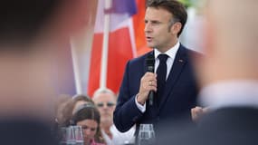 Emmanuel Macron lors d'une visite d'État en Allemagne, le 26 mai 2024.