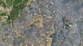 Images satellites des incendies qui ont frappé le Portugal le 15 juillet 2022.