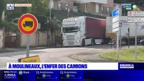 À Moulineaux, les riverains gênés par les poids lourds