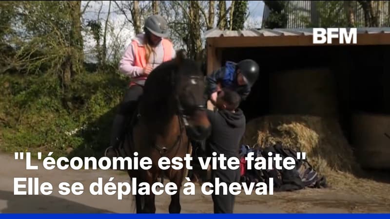 Hausse des prix des carburants: elle troque sa voiture contre son cheval