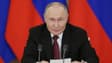 Vladimir Poutine lors d'une allocution télévisée le 11 mai 2025. 