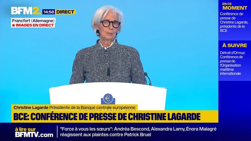 Prix de l'énergie, impact sur les marchés: la présidente de la BCE évalue les effets d'une "guerre prolongée" au Moyen-Orient