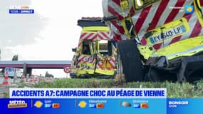 Accidents A7: une campagne choc au péage de Vienne