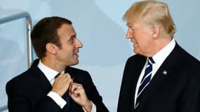 Emmanuel Macron et Donald Trump, au G20 à Hambourg. 