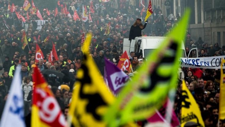 La manifestation du 10 décembre contre la réforme des retraites à Nantes.
