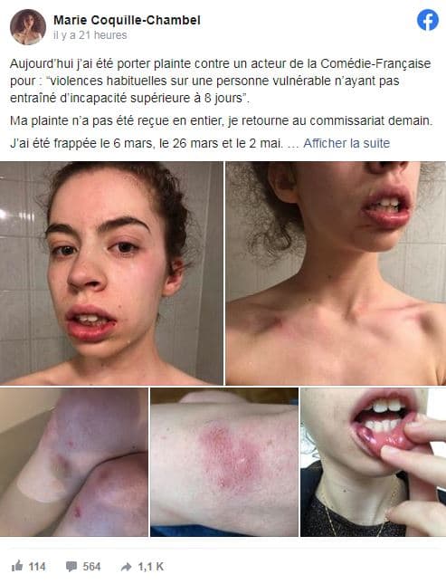 Le message de la comédienne Marie Coquille-Chambel Le message de la comédienne Marie Coquille-Chambel