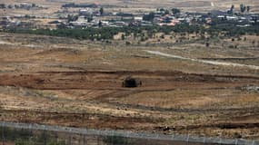 Vue d'une partie du secteur du plateau du Golan occupé par les Israéliens.