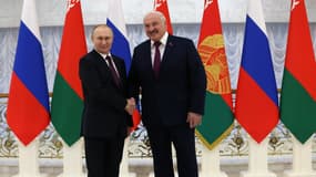Vladimir Poutine et Alexandre Loukachenko le 19 décembre à Minsk.