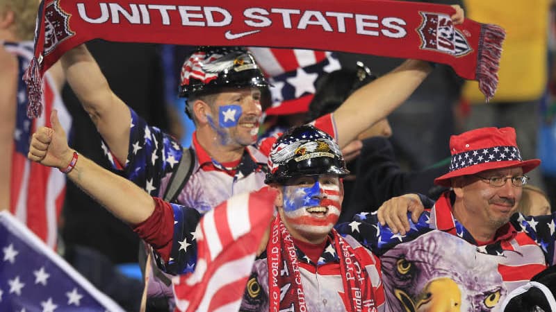 Supporteurs américains lors du match contre l'Algérie (1-0)