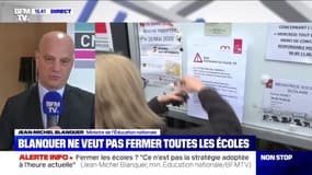 Virus: Selon Jean-Michel Blanquer, "fermer les écoles n'est pas la stratégie adoptée"