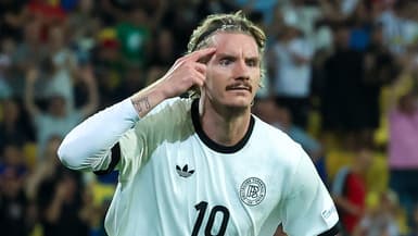 Nick Woltemade avec les Espoirs de l'Allemagne à l'Euro, le 22 juin 2025